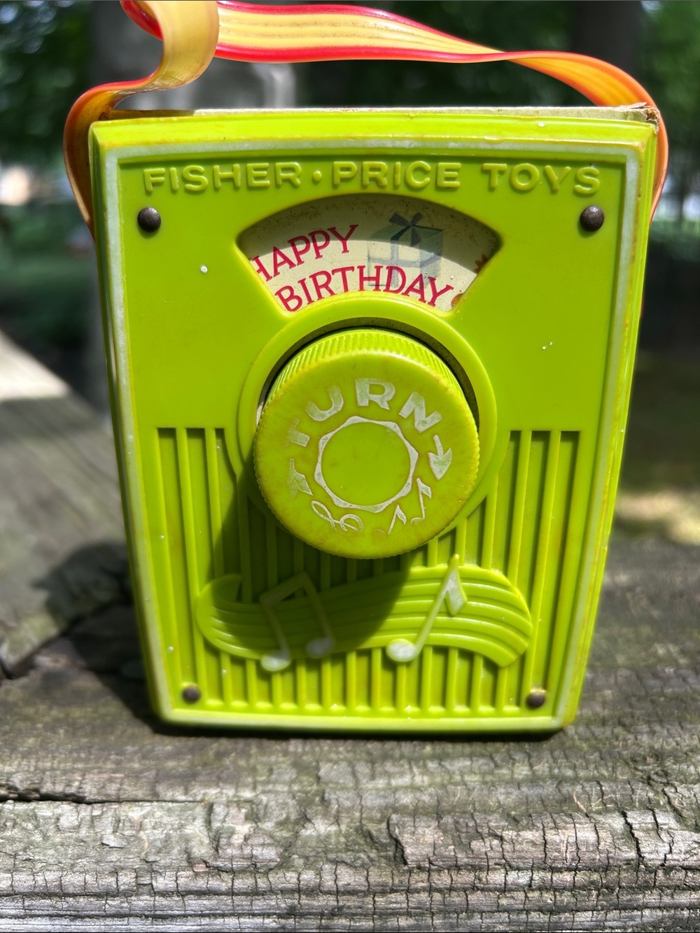 Fisher Price Music Box Pocket Radio- Plays “Happy Birthday” Vintage #768